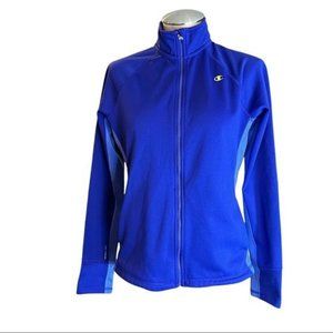 Champion Womens Purple Colorblock Double Dry Size Medium Full Zip Jacket